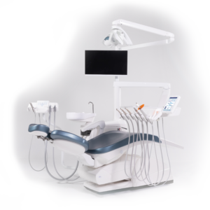 Miglionico NT & NG dental chair with ambidextrous configuration