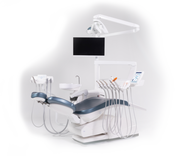 Miglionico NT & NG dental chair with ambidextrous configuration