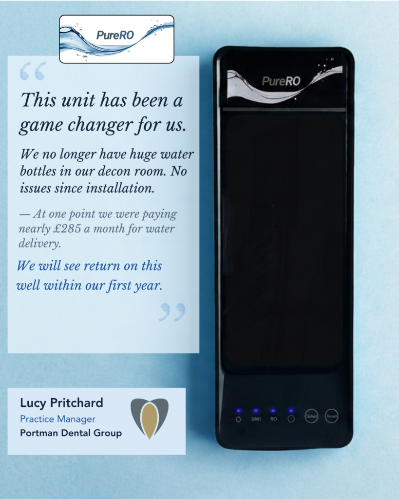 PureRO dental practice water system installed at Courtrai House Dental Clinic Henley-on-Thames